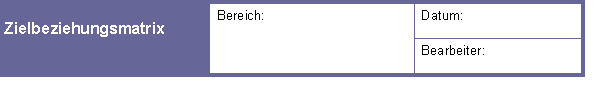 Vordruck-Abbildung: Zielbeziehungsmatrix